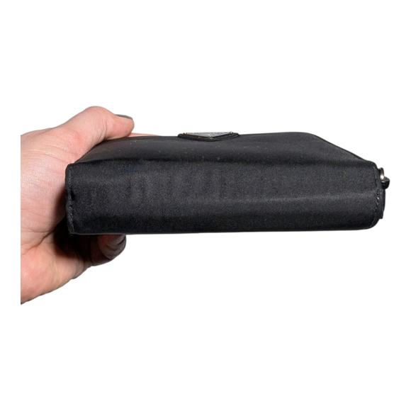 Prada Black Tessuto Nylon Zip-Around Small Classic Bi-Fold Wallet with Dust Bag - Picture 3 of 8